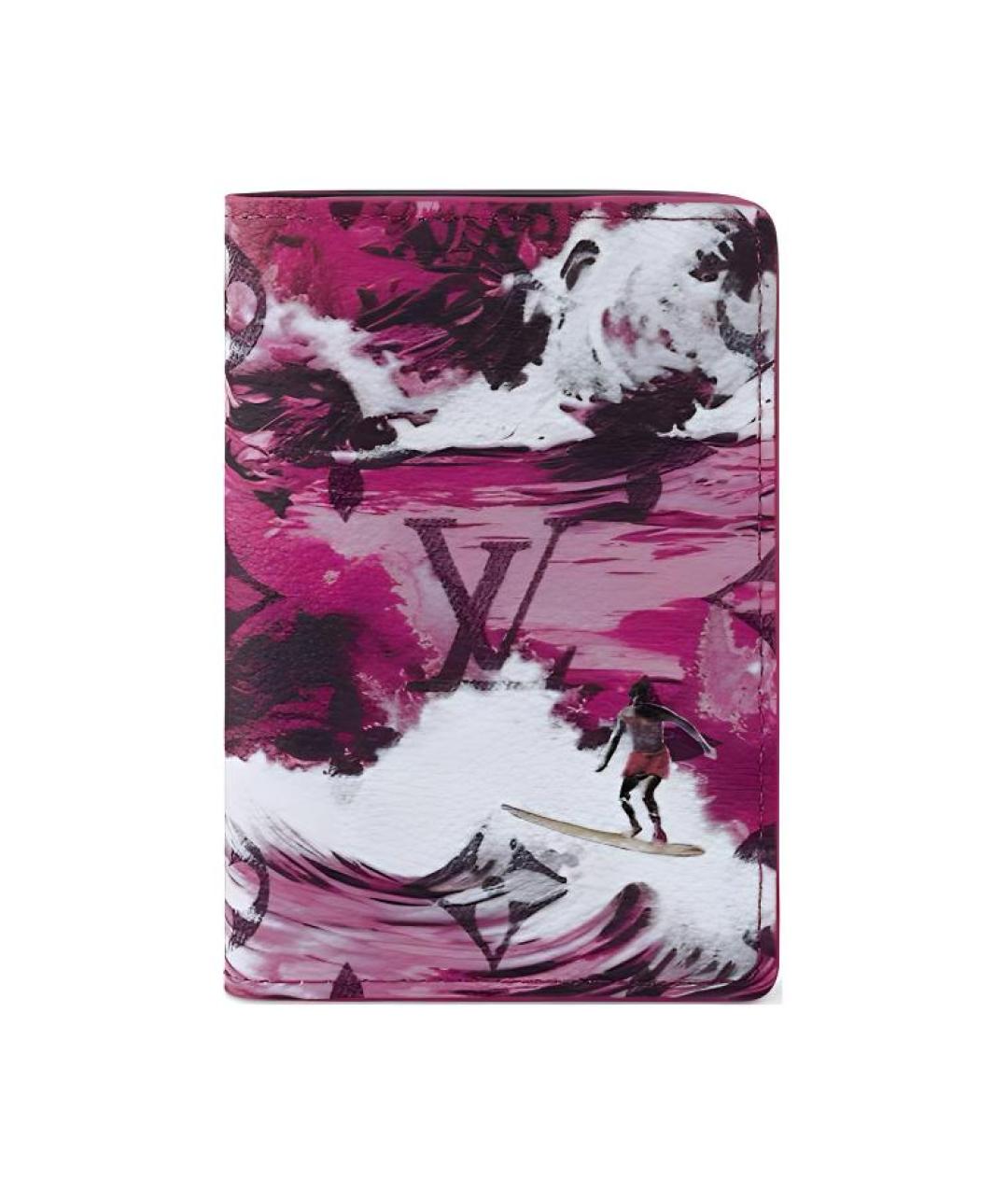 LOUIS VUITTON Розовый кожаный кошелек, фото 1