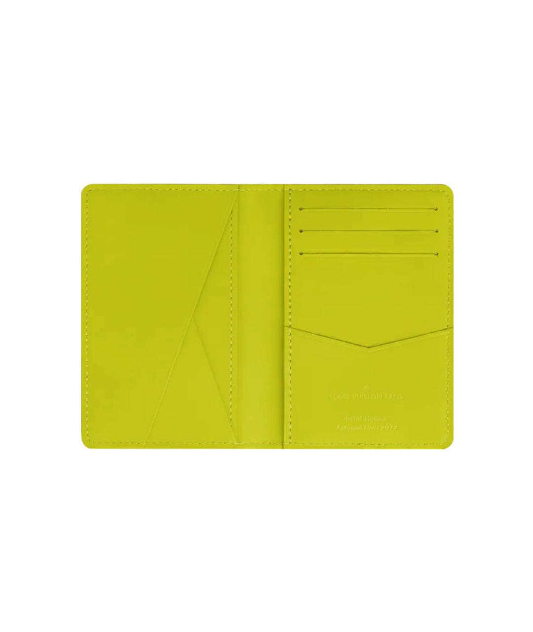 LOUIS VUITTON Серый кожаный кошелек, фото 4