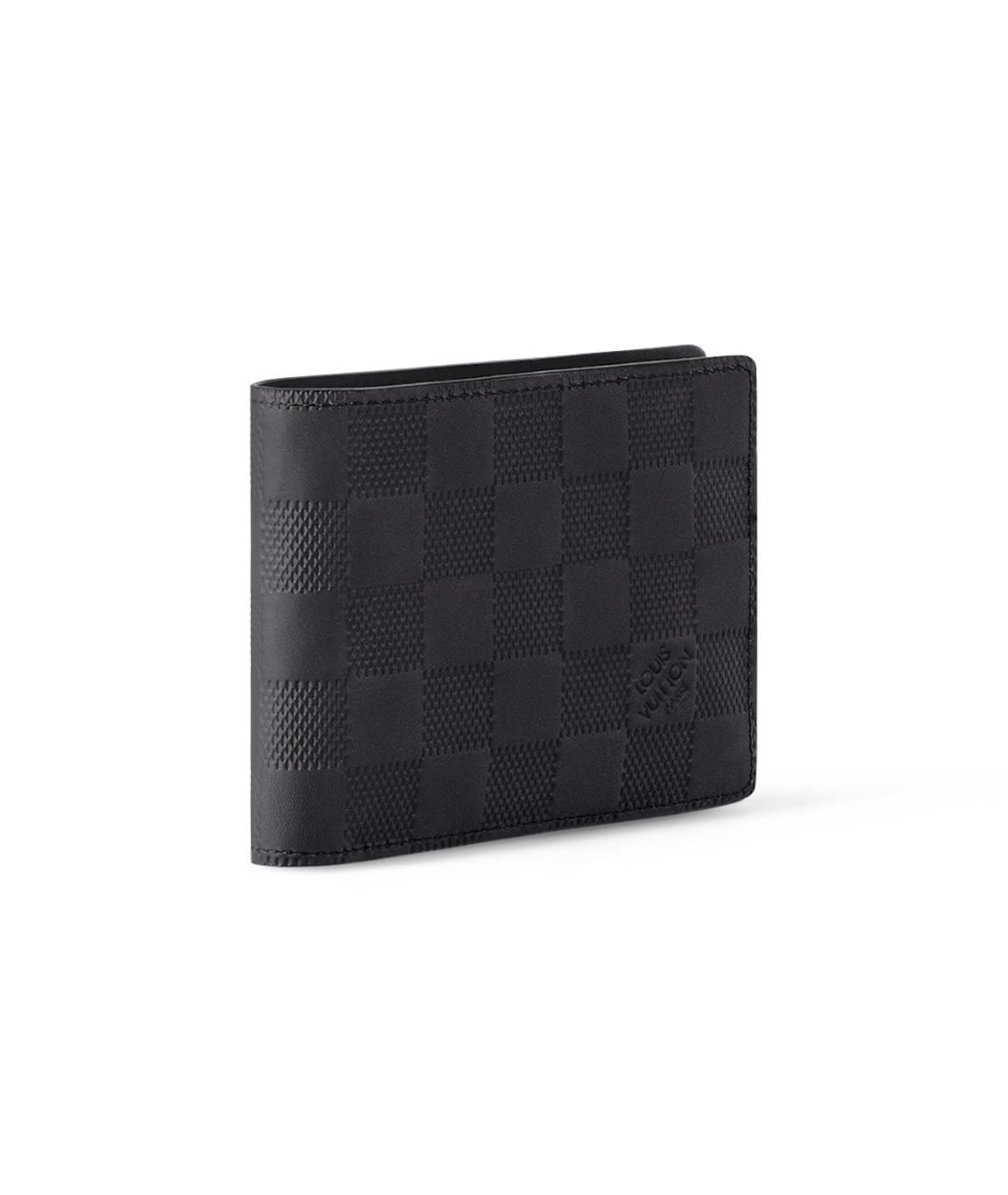 LOUIS VUITTON Черный кожаный кошелек, фото 2