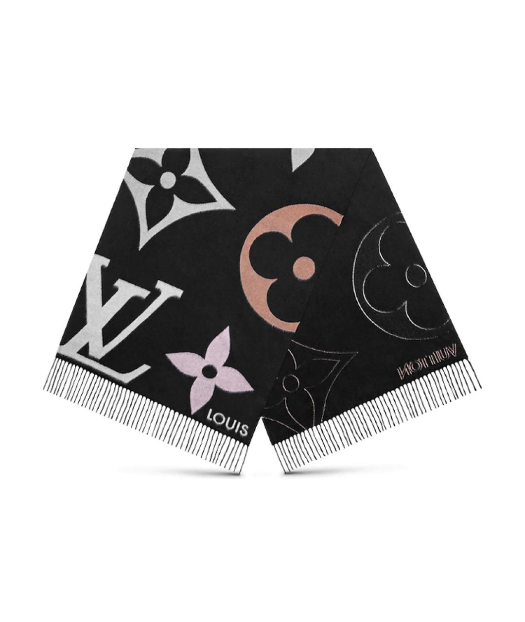 LOUIS VUITTON Черный шарф, фото 1