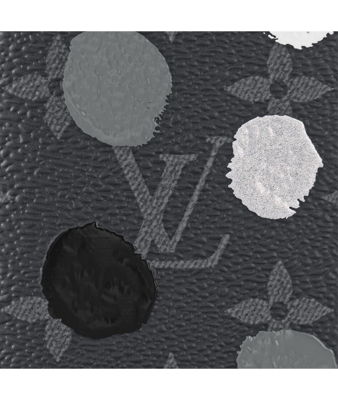 LOUIS VUITTON Черный кожаный кошелек, фото 6