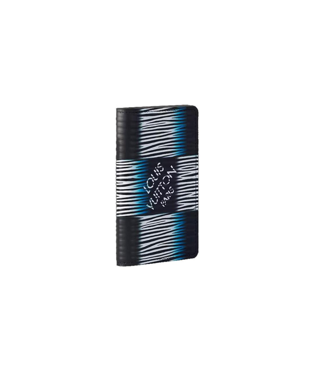 LOUIS VUITTON Черный кожаный кошелек, фото 2