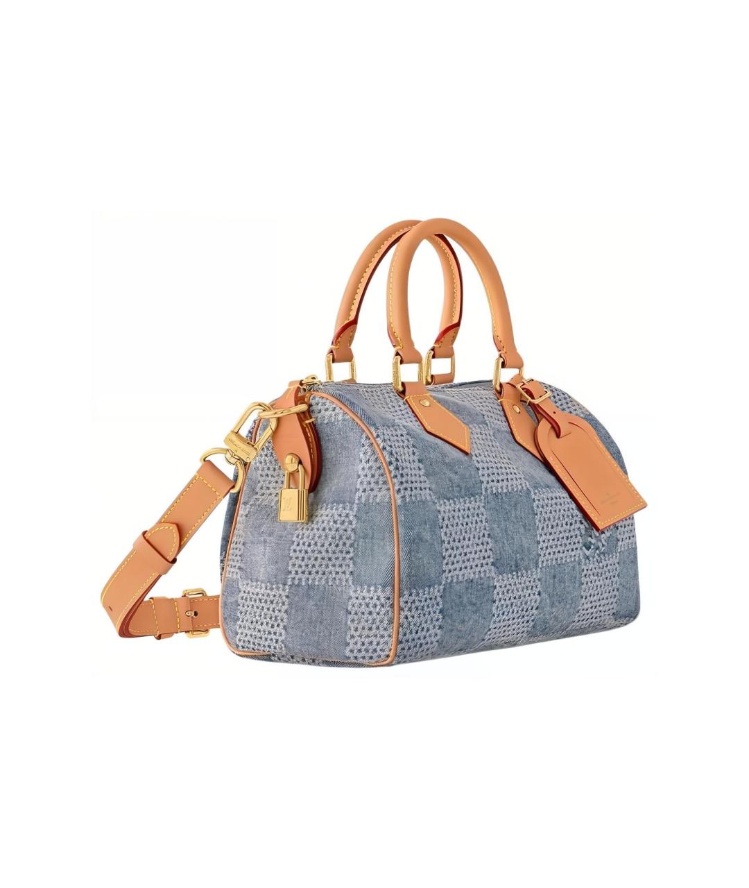 LOUIS VUITTON Голубая деним сумка через плечо, фото 2