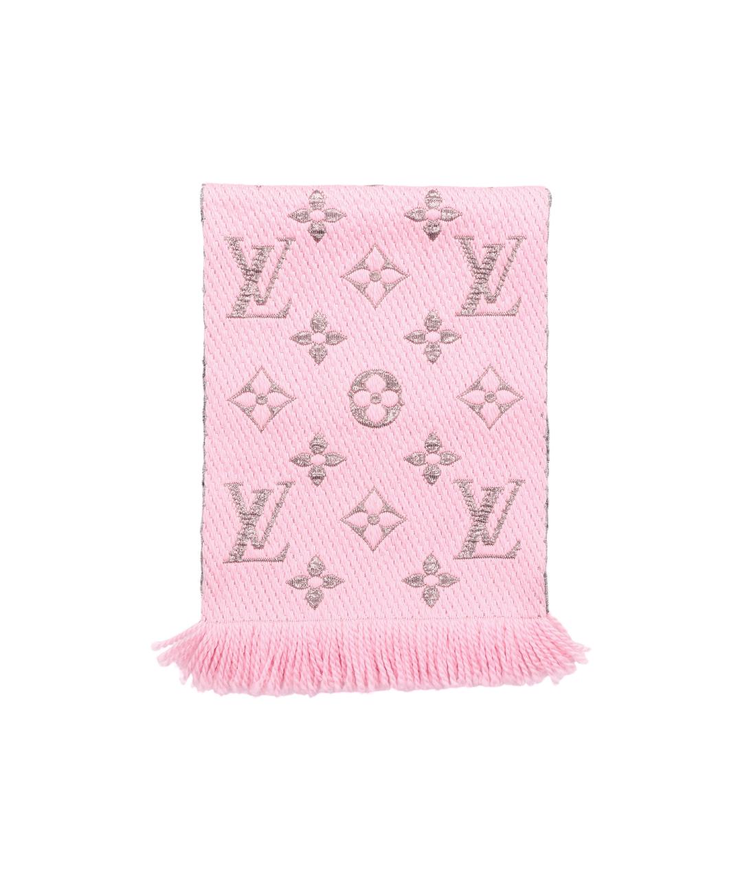 LOUIS VUITTON Розовый кашемировый шарф, фото 1