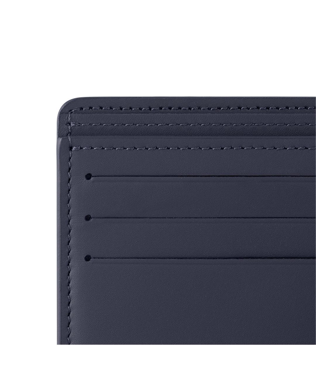 LOUIS VUITTON Синий кожаный кошелек, фото 5