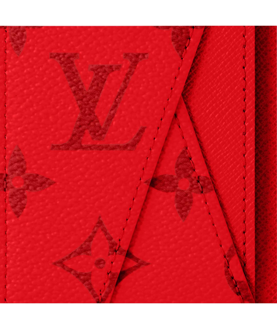 LOUIS VUITTON Зеленый кожаный кошелек, фото 4