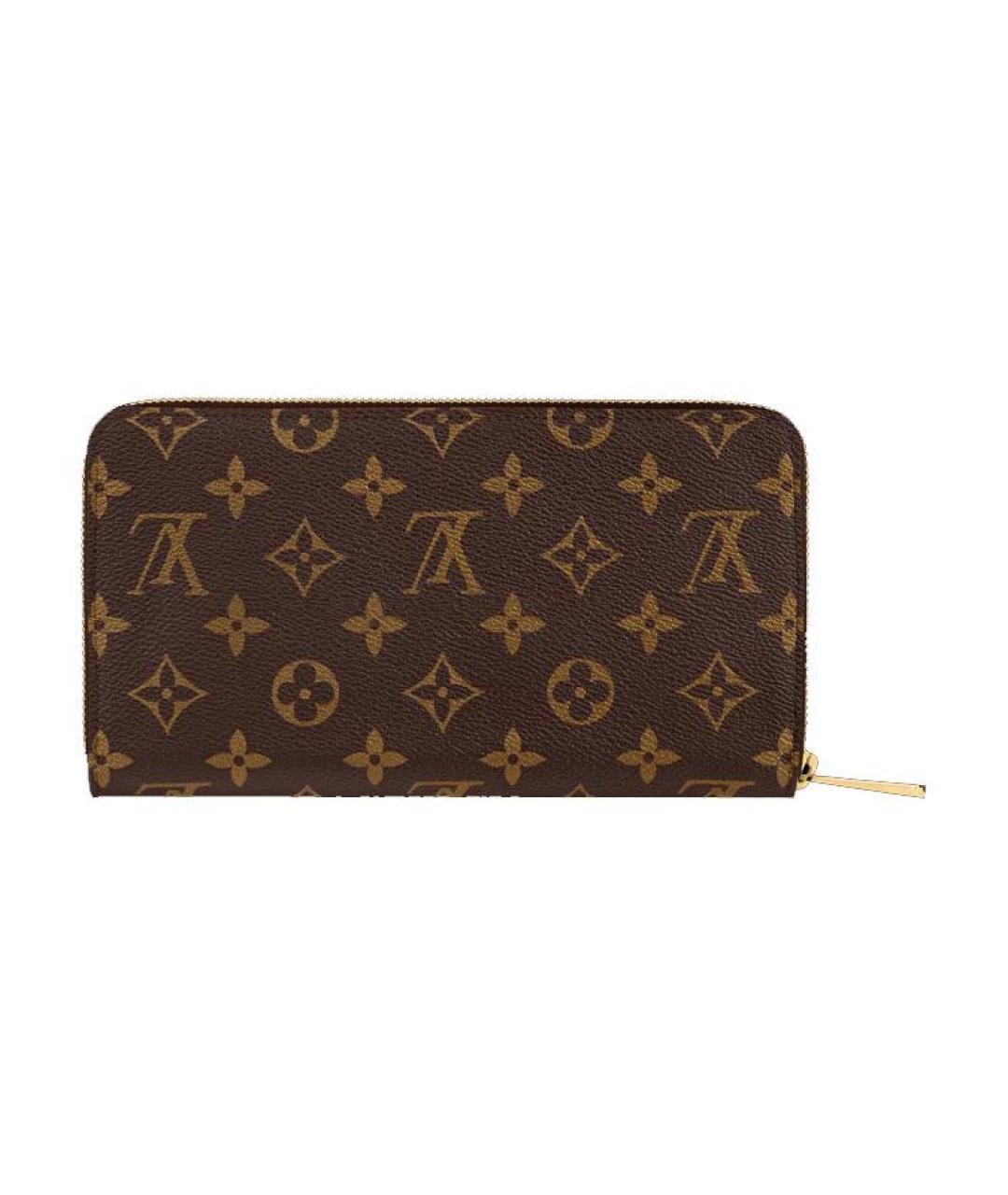 LOUIS VUITTON Коричневый кожаный кошелек, фото 3