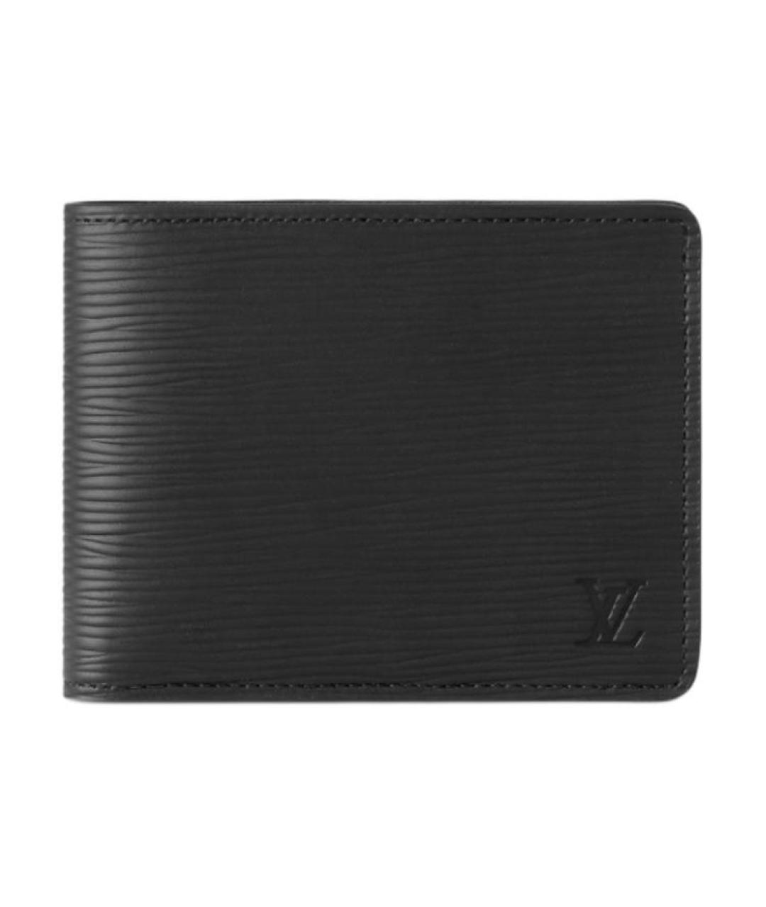 LOUIS VUITTON Черный кожаный кошелек, фото 1