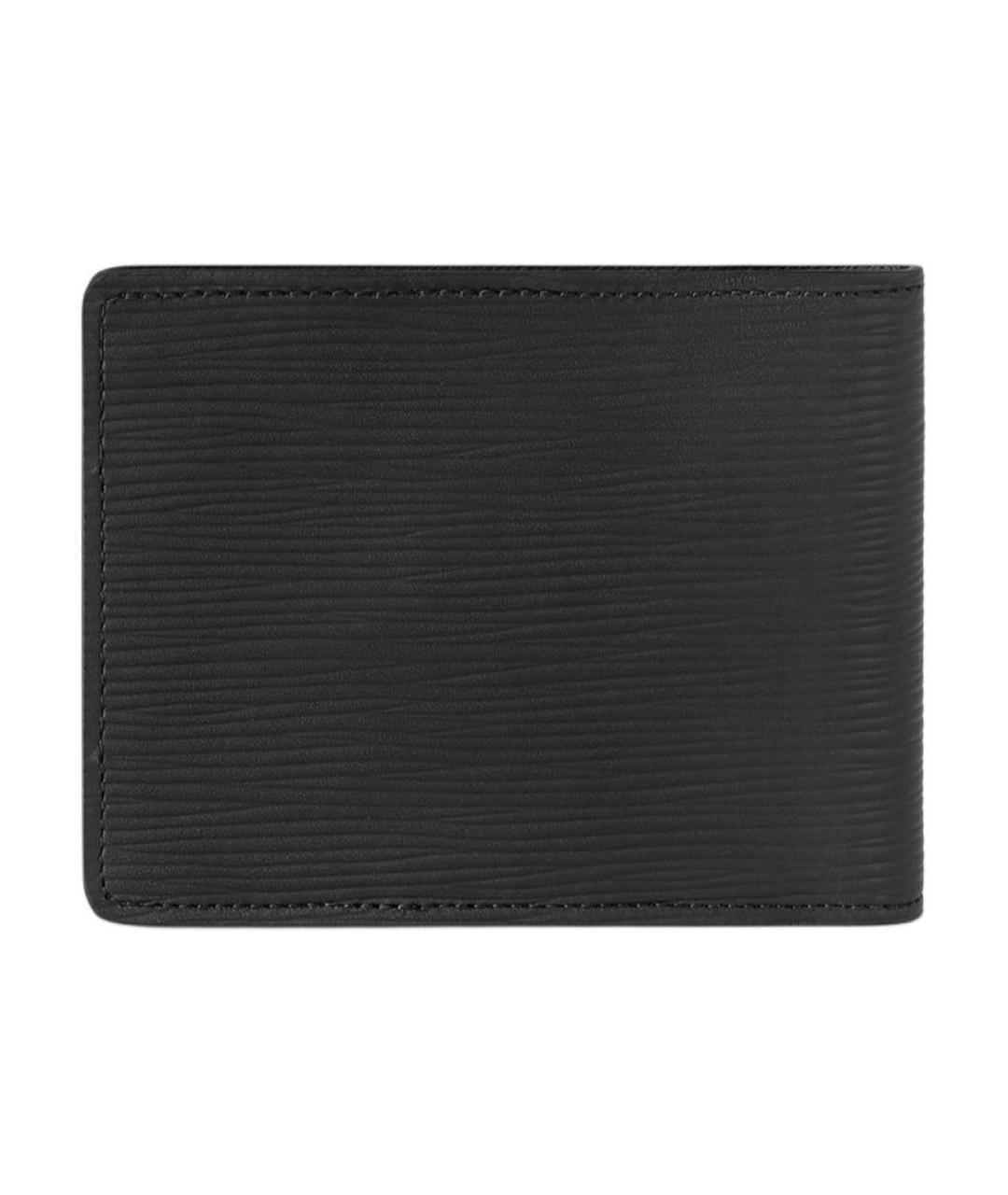 LOUIS VUITTON Черный кожаный кошелек, фото 3