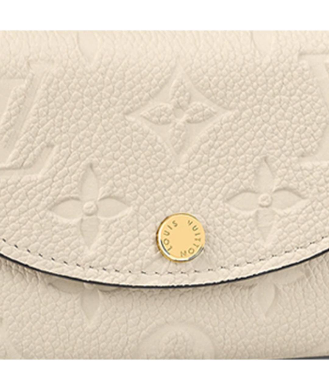 LOUIS VUITTON Белый кожаный кошелек, фото 5