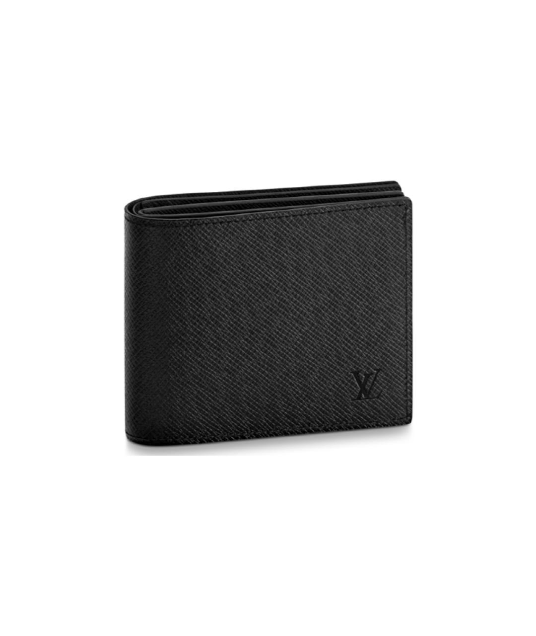 LOUIS VUITTON Черный кожаный кошелек, фото 1