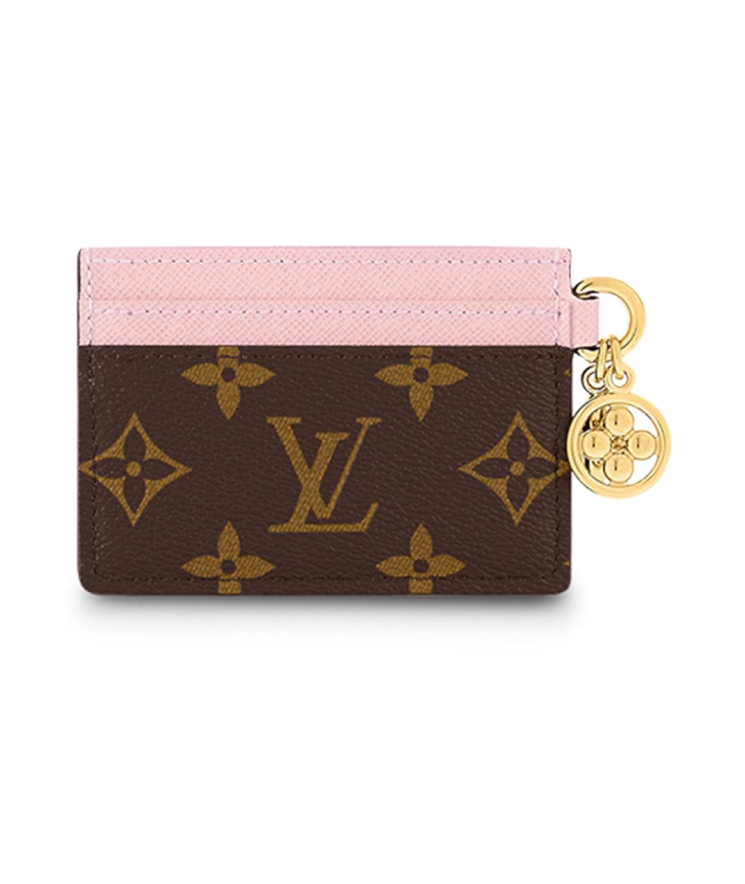 LOUIS VUITTON Коричневый кожаный кардхолдер, фото 3