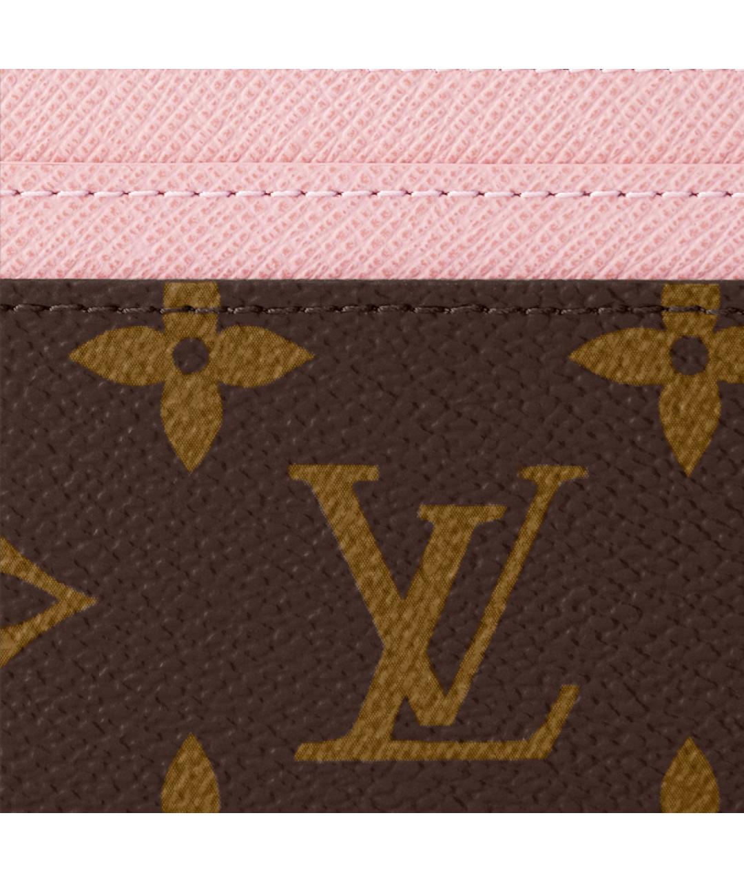 LOUIS VUITTON Коричневый кожаный кардхолдер, фото 5