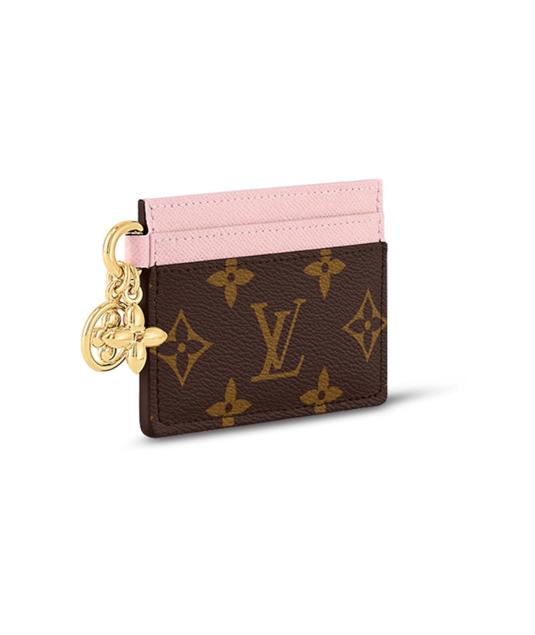 LOUIS VUITTON Коричневый кожаный кардхолдер, фото 2