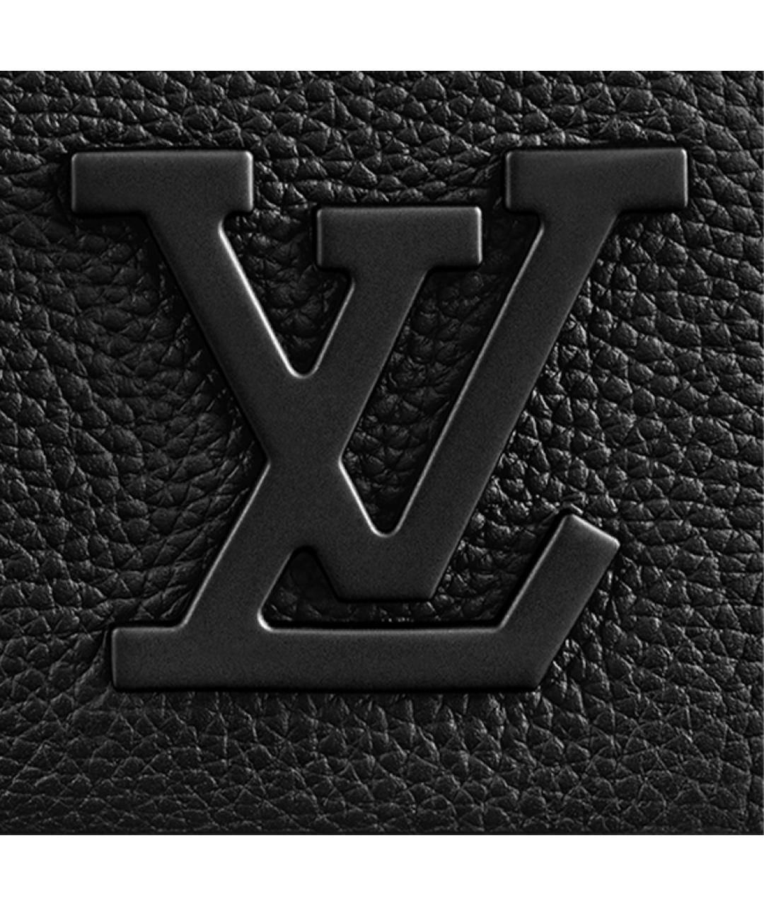 LOUIS VUITTON Черная кожаная сумка на плечо, фото 5