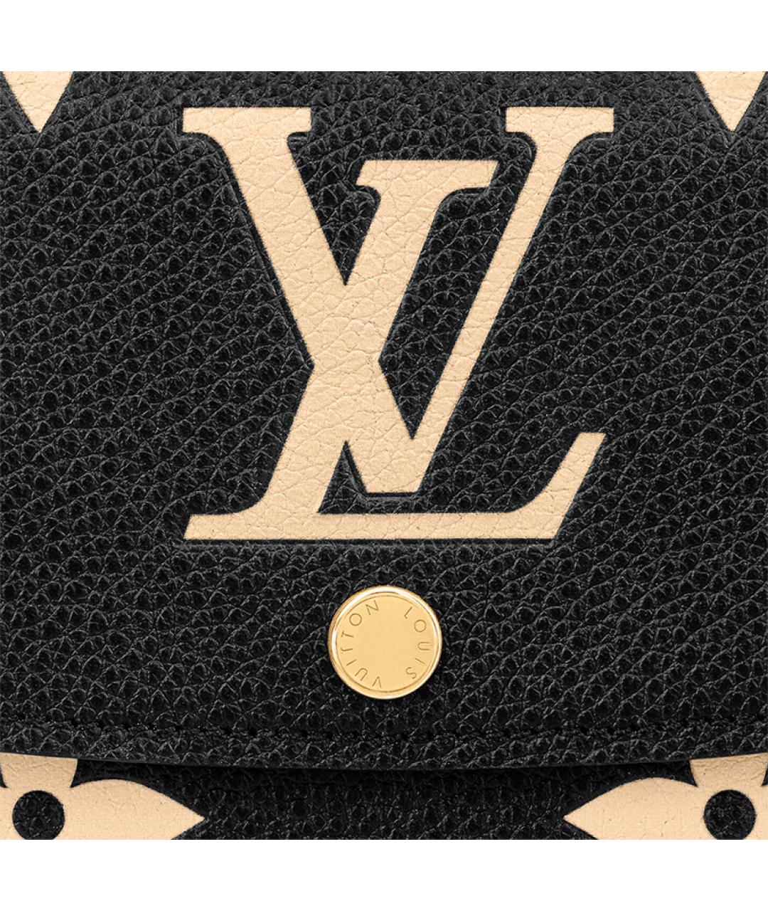 LOUIS VUITTON Черный кожаный кошелек, фото 5