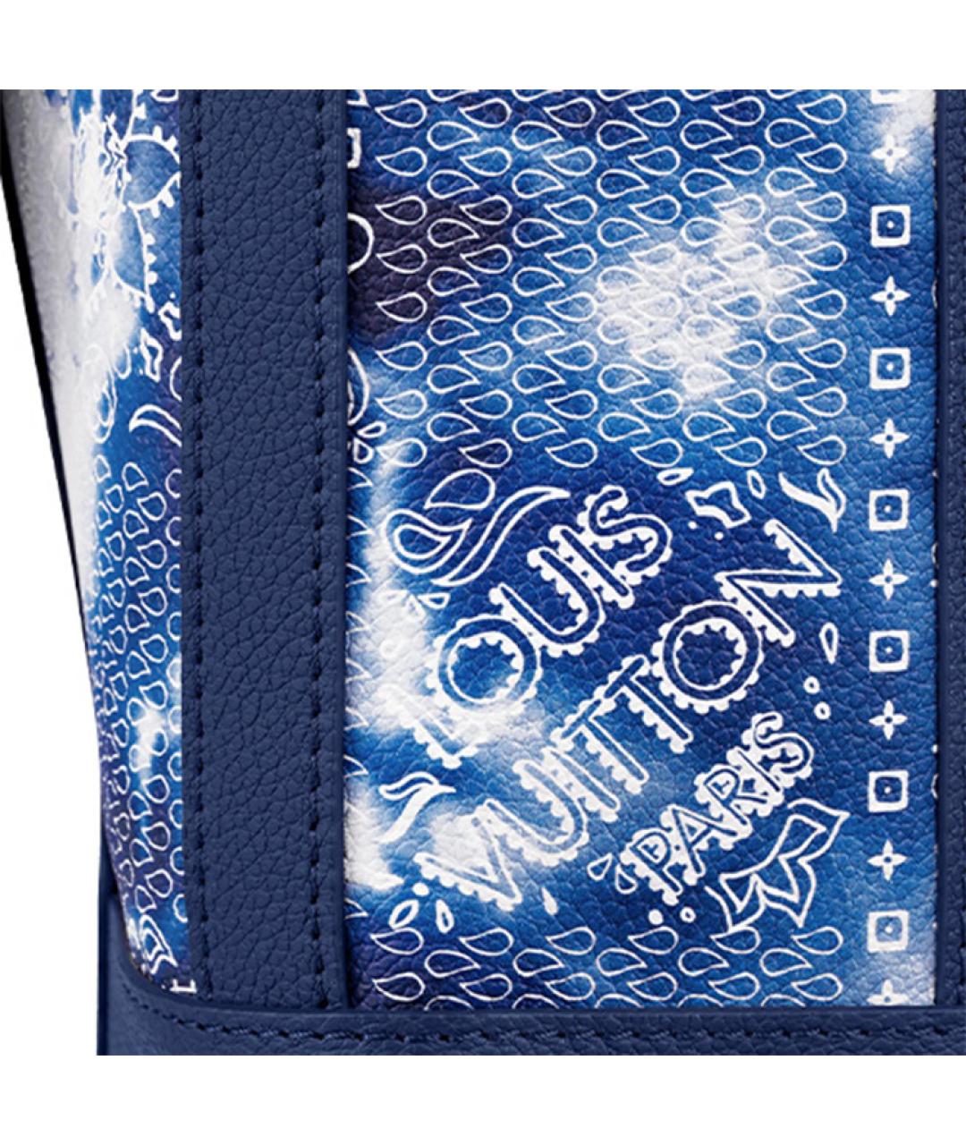 LOUIS VUITTON Синий тканевый рюкзак, фото 5