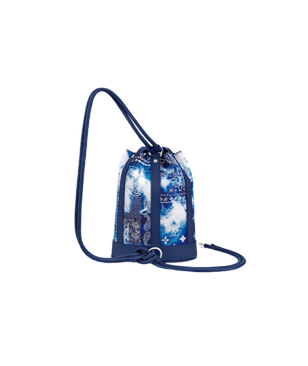 LOUIS VUITTON Синий тканевый рюкзак, фото 3