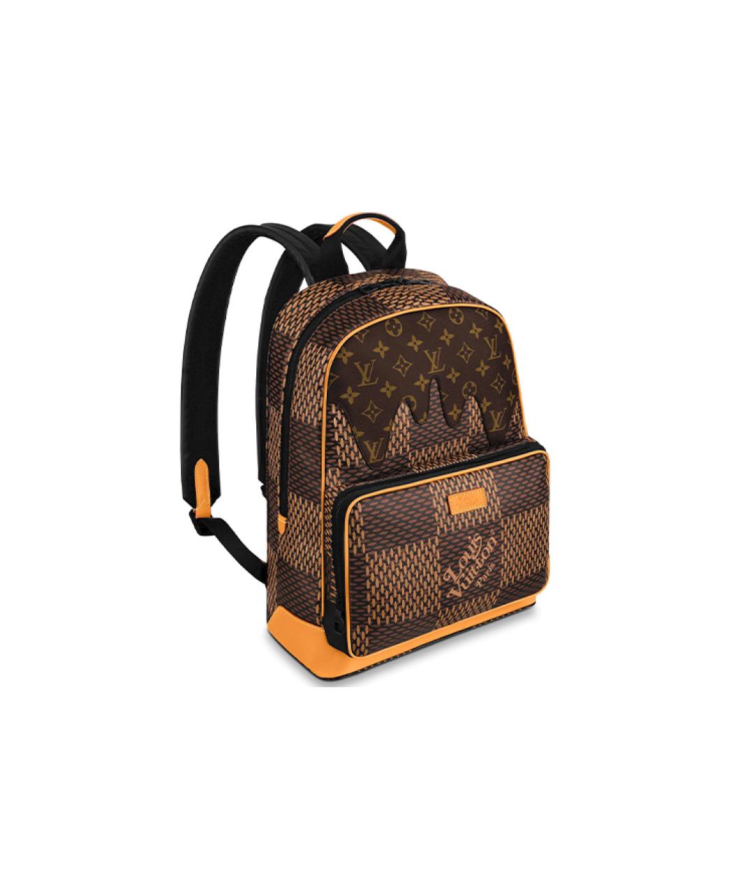 LOUIS VUITTON Коричневый кожаный рюкзак, фото 5