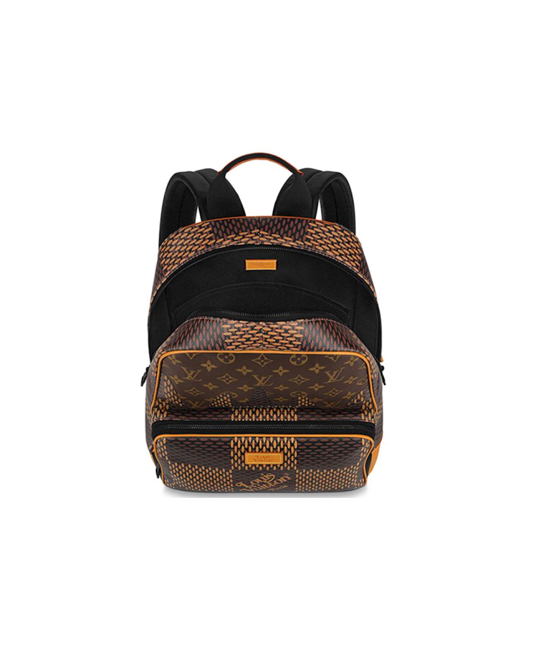 LOUIS VUITTON Коричневый кожаный рюкзак, фото 6