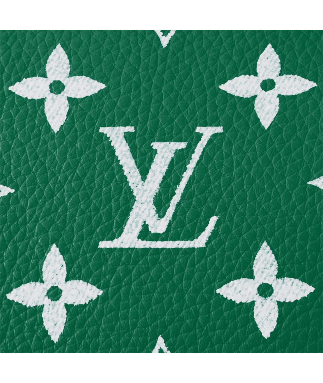 LOUIS VUITTON Зеленая кожаная сумка на плечо, фото 8