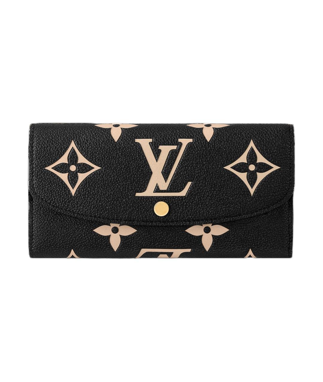 LOUIS VUITTON Черный кожаный кошелек, фото 1