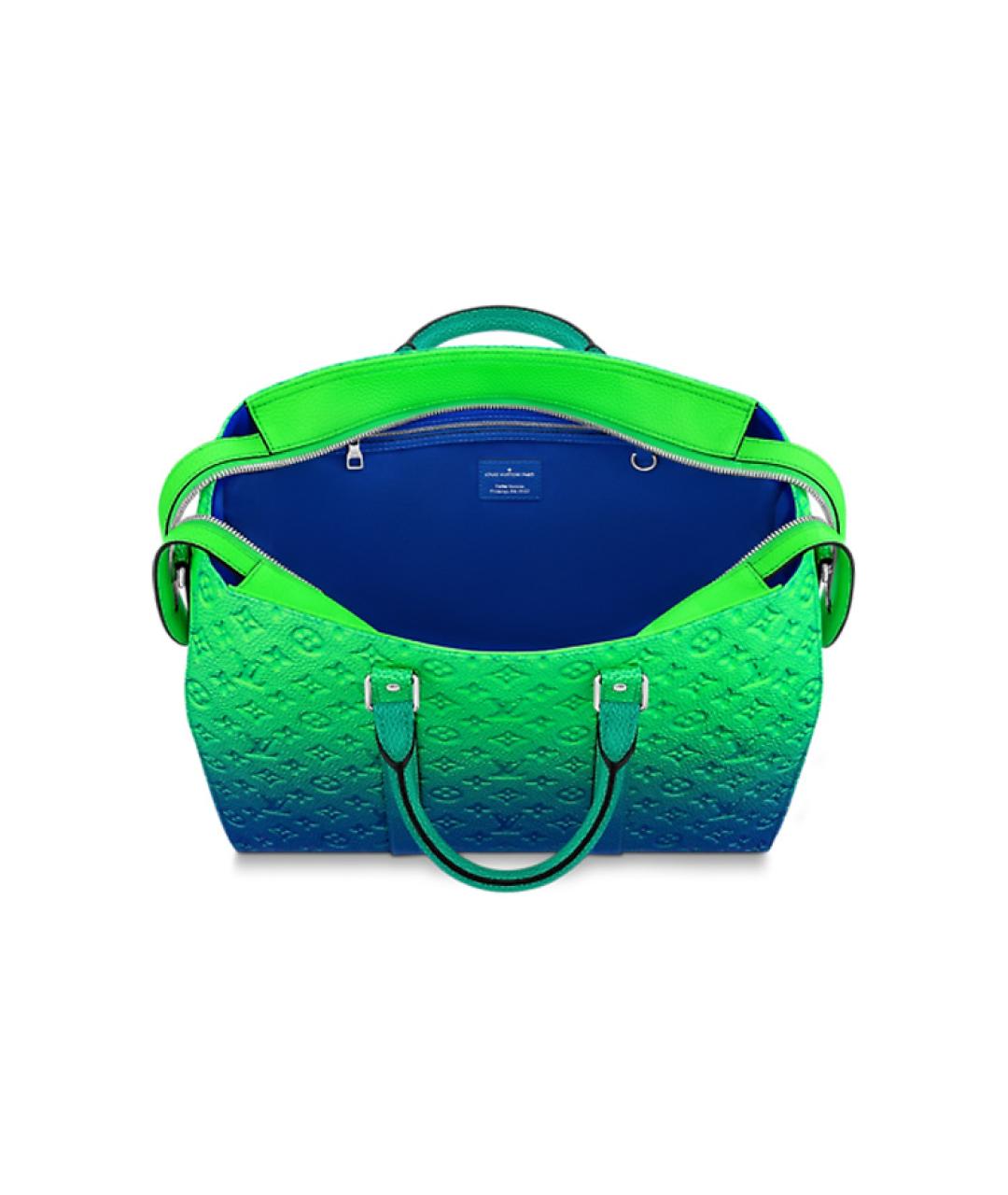 LOUIS VUITTON Зеленая кожаная сумка на плечо, фото 4