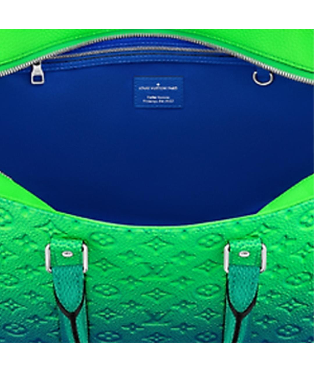 LOUIS VUITTON Зеленая кожаная сумка на плечо, фото 5