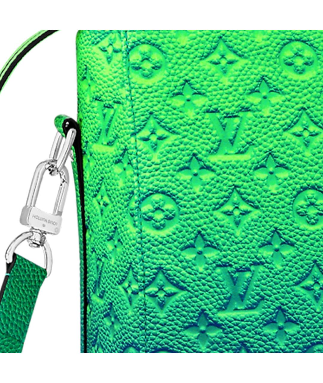 LOUIS VUITTON Зеленая кожаная сумка на плечо, фото 6