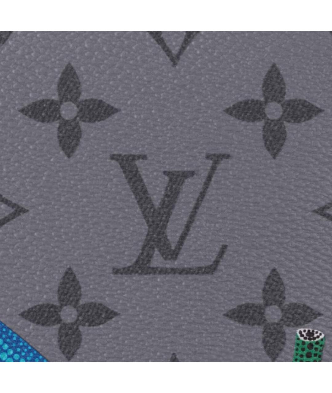 LOUIS VUITTON Серая кожаная сумка на плечо, фото 5