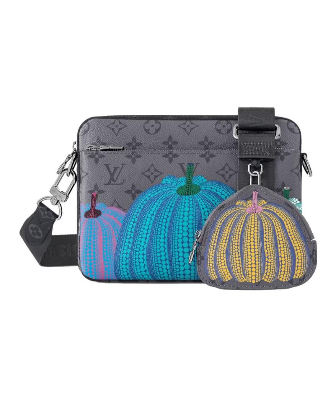 LOUIS VUITTON Серая кожаная сумка на плечо, фото 1