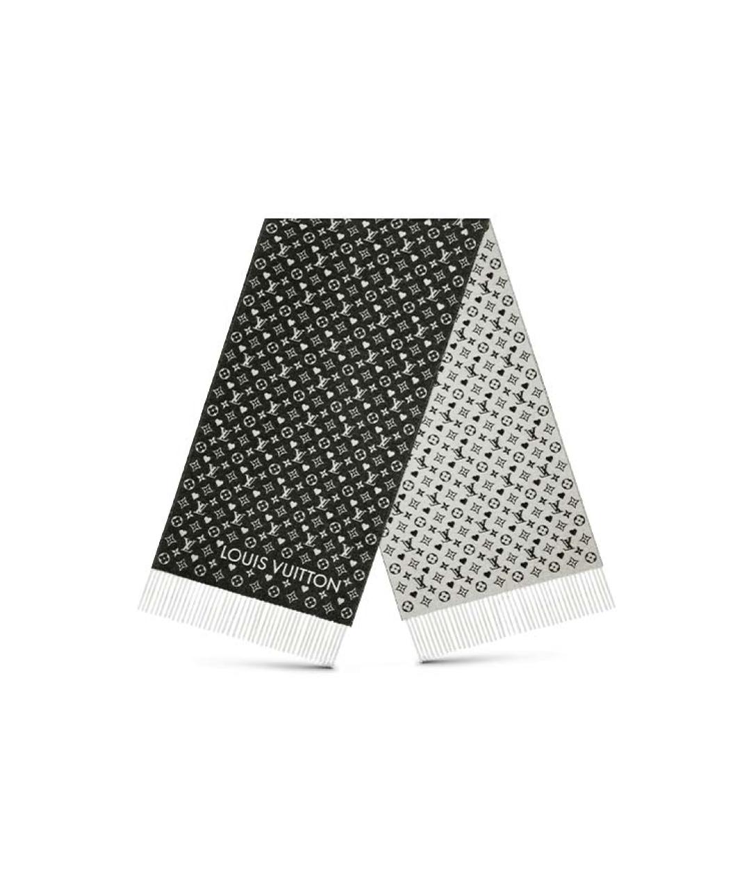 LOUIS VUITTON Черный шарф, фото 1