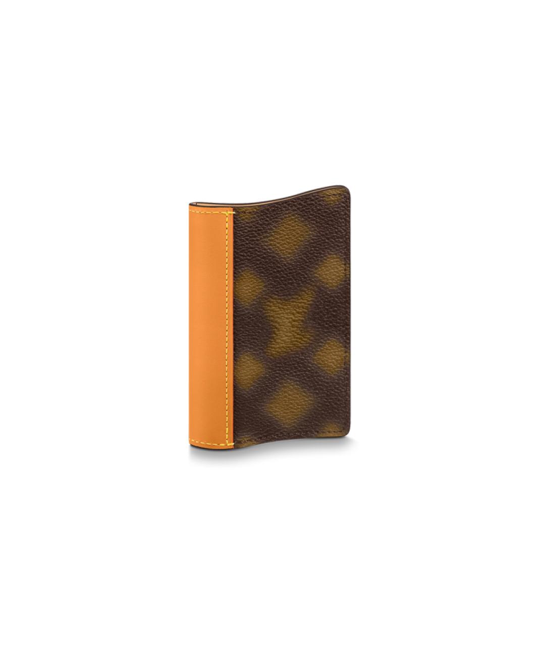 LOUIS VUITTON Коричневый кожаный кошелек, фото 1