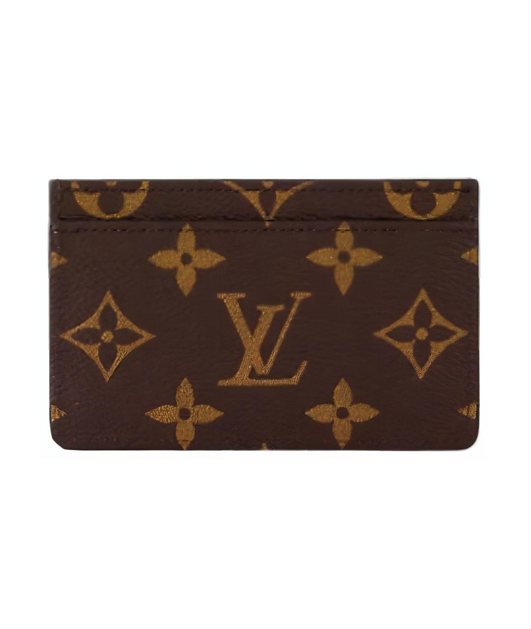 LOUIS VUITTON Коричневый кожаный кардхолдер, фото 4
