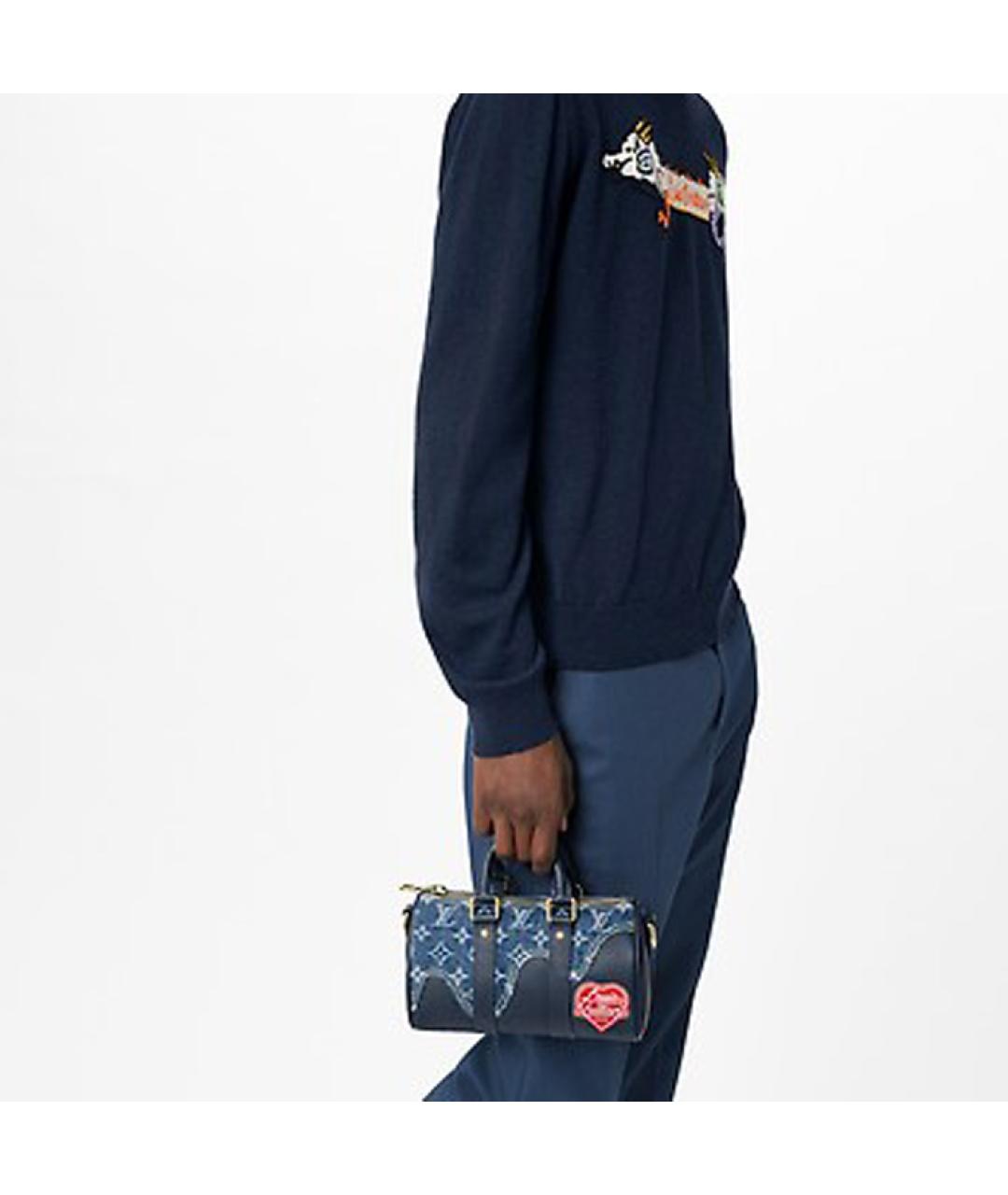 LOUIS VUITTON Синяя кожаная сумка через плечо, фото 6