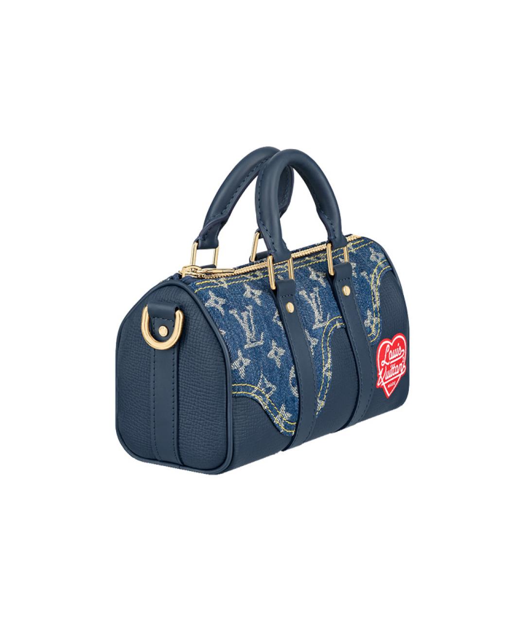 LOUIS VUITTON Синяя кожаная сумка через плечо, фото 3