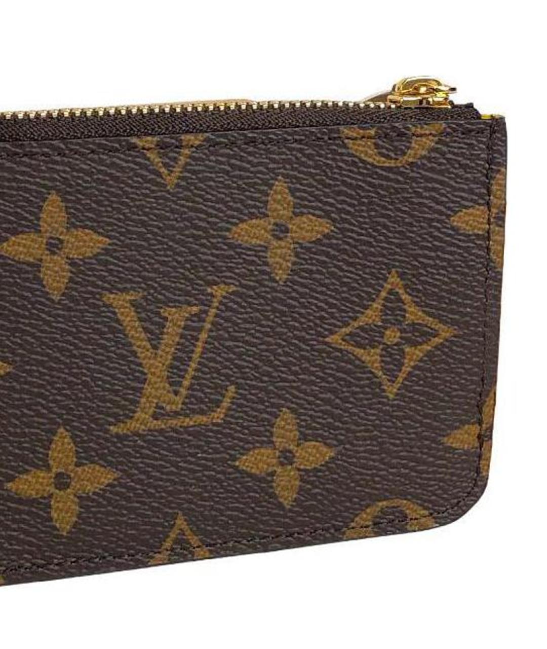 LOUIS VUITTON Коричневый кожаный кардхолдер, фото 4