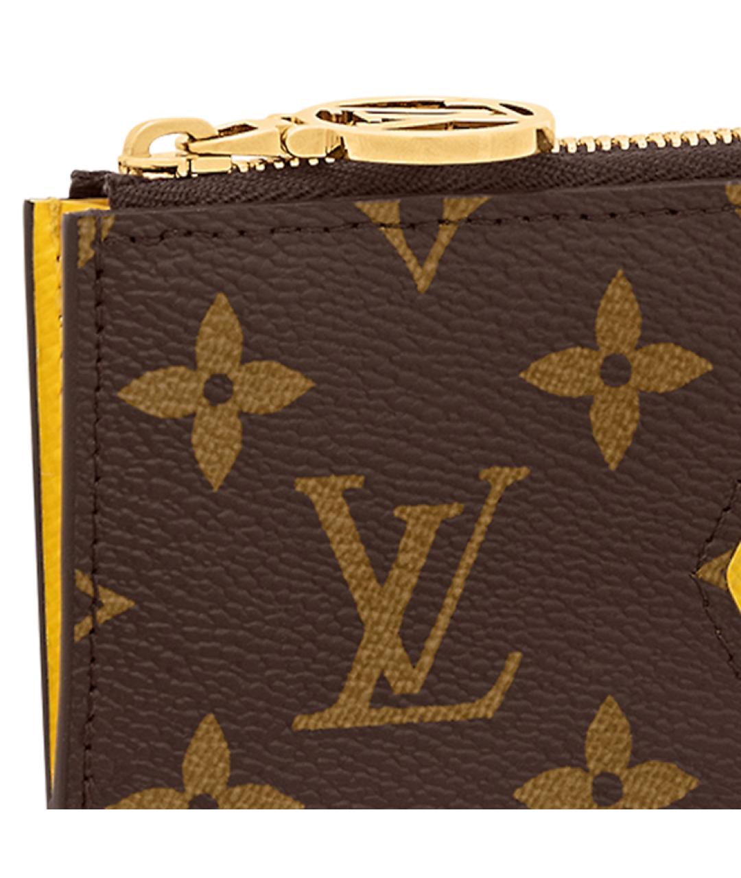 LOUIS VUITTON Коричневый кожаный кардхолдер, фото 3