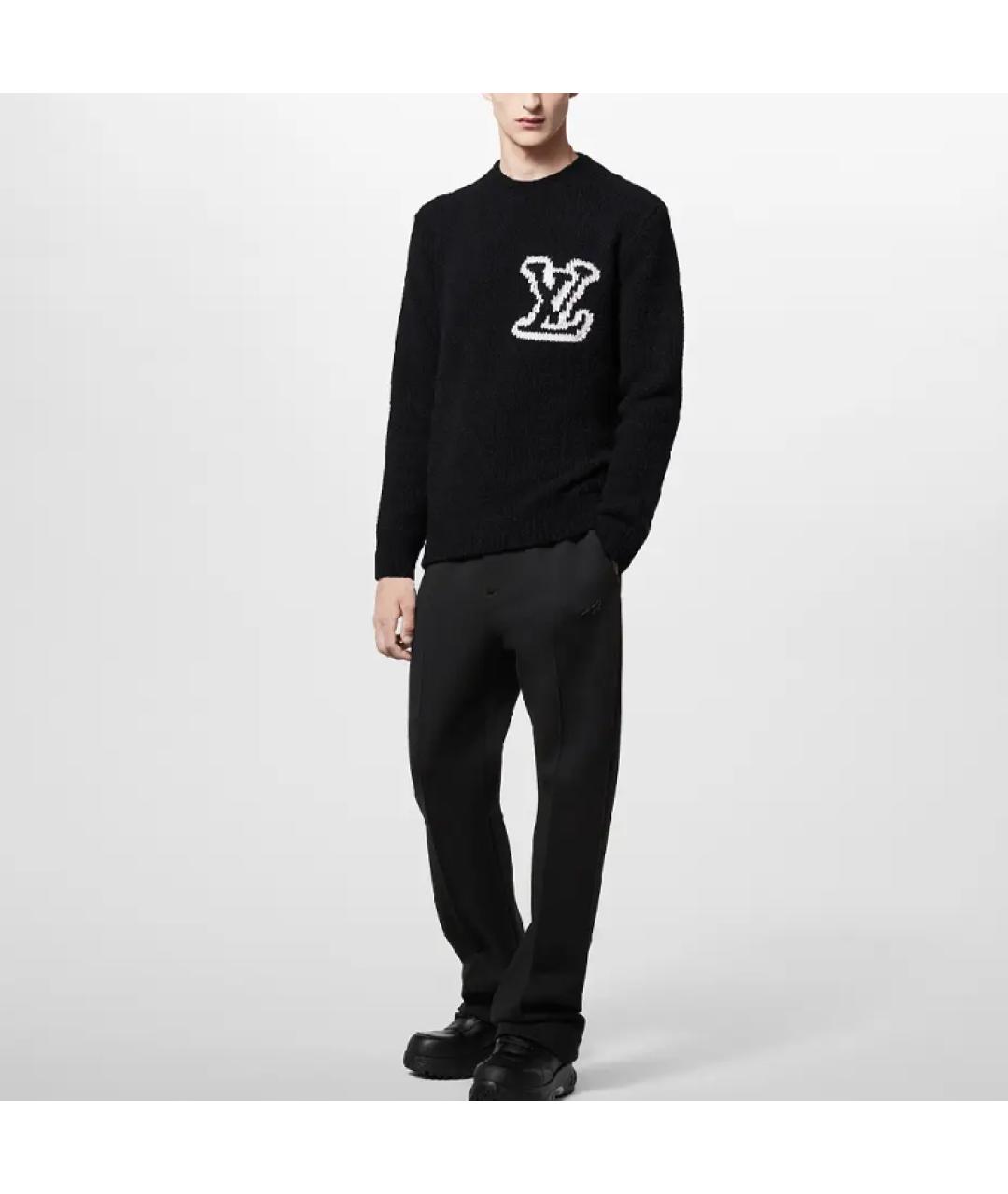 LOUIS VUITTON Черный шерстяной джемпер / свитер, фото 3