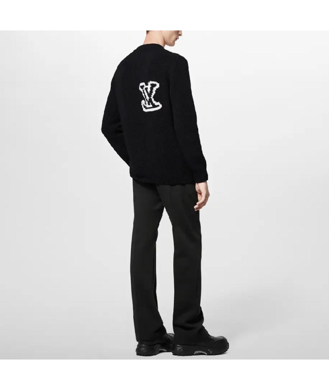 LOUIS VUITTON Черный шерстяной джемпер / свитер, фото 4