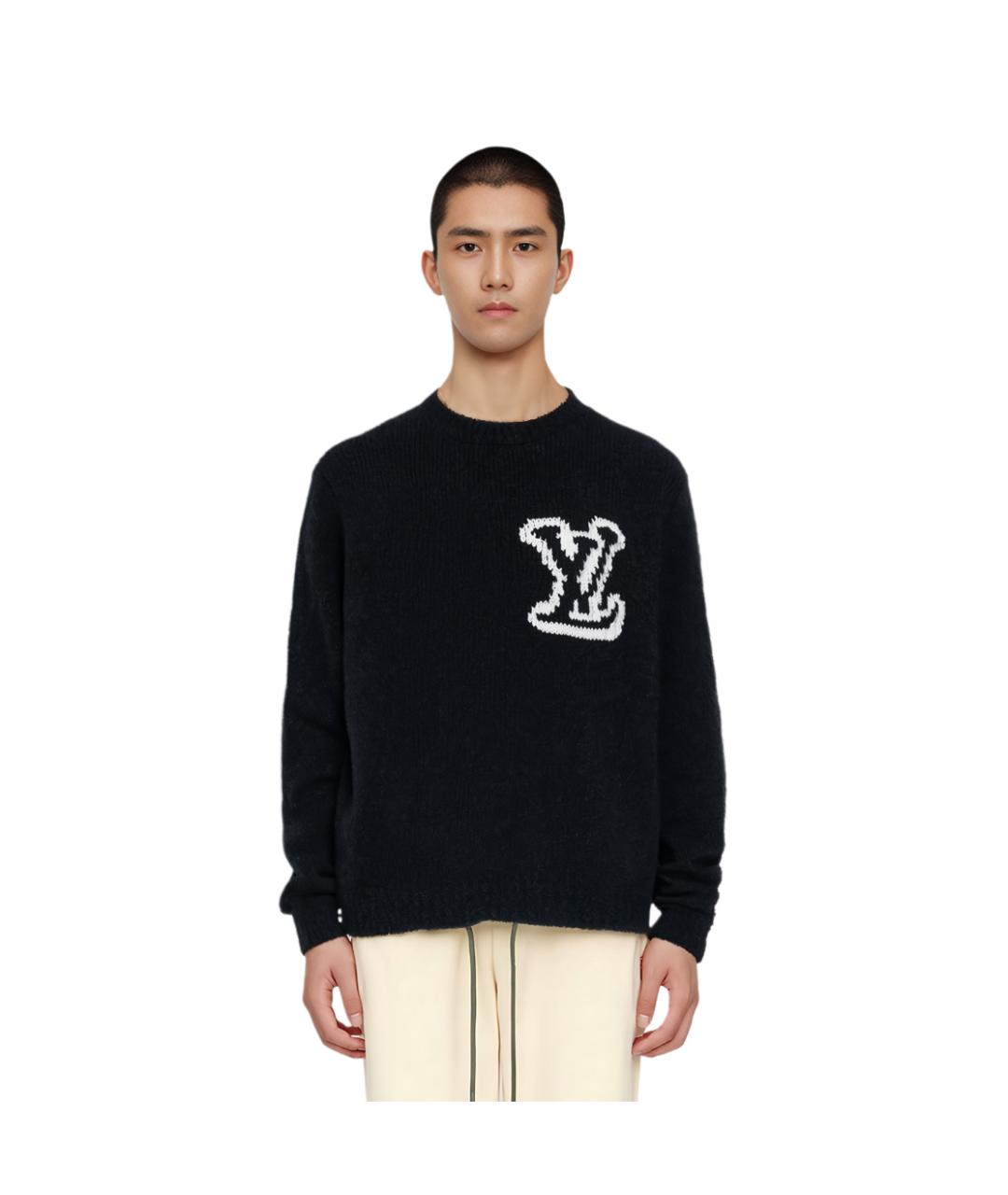 LOUIS VUITTON Черный шерстяной джемпер / свитер, фото 8