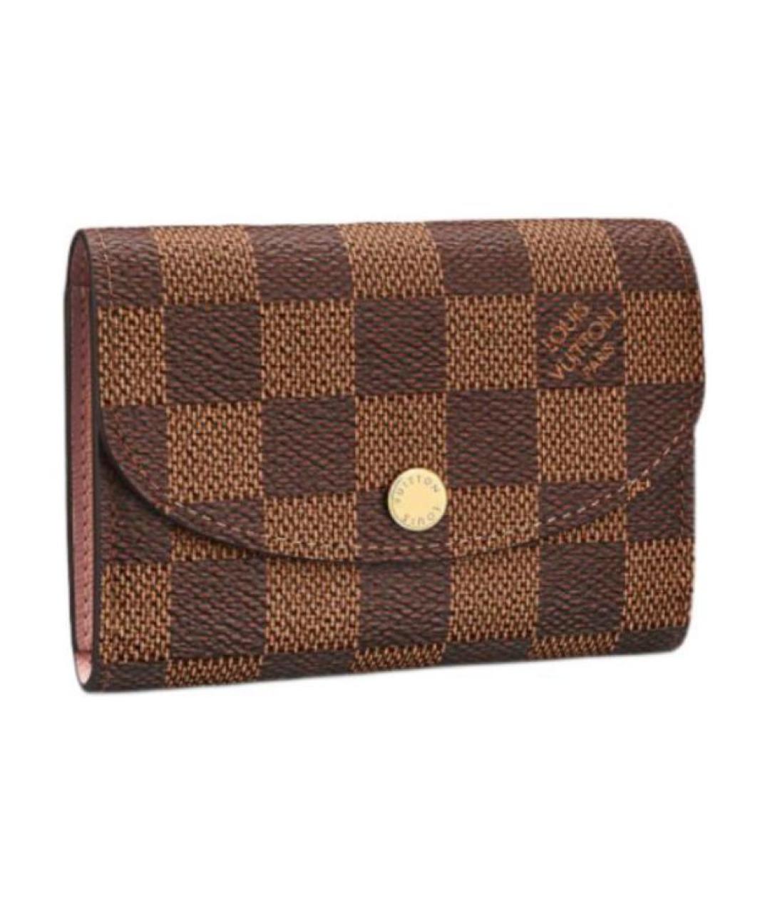 LOUIS VUITTON Коричневый кожаный кошелек, фото 1