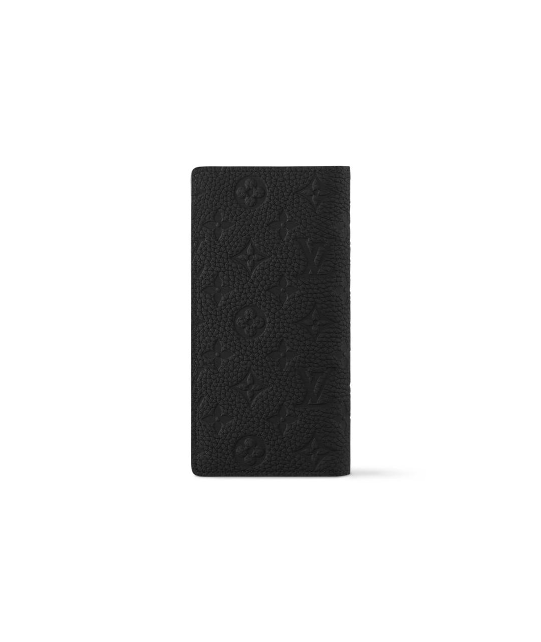 LOUIS VUITTON Черный кожаный кошелек, фото 3