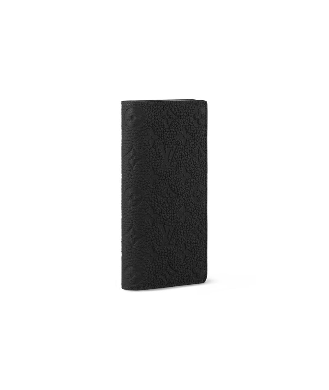 LOUIS VUITTON Черный кожаный кошелек, фото 2