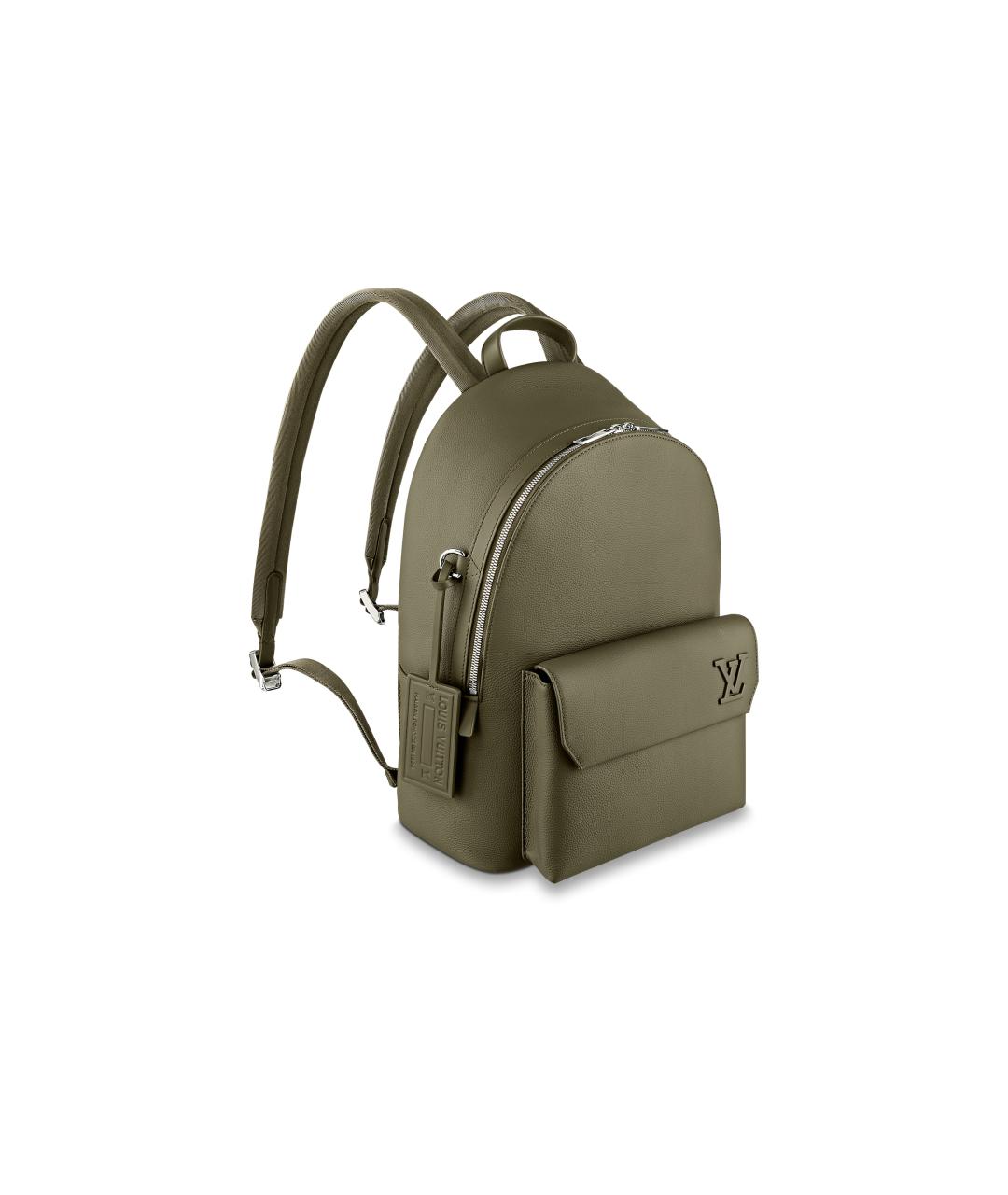 LOUIS VUITTON Хаки тканевый рюкзак, фото 2