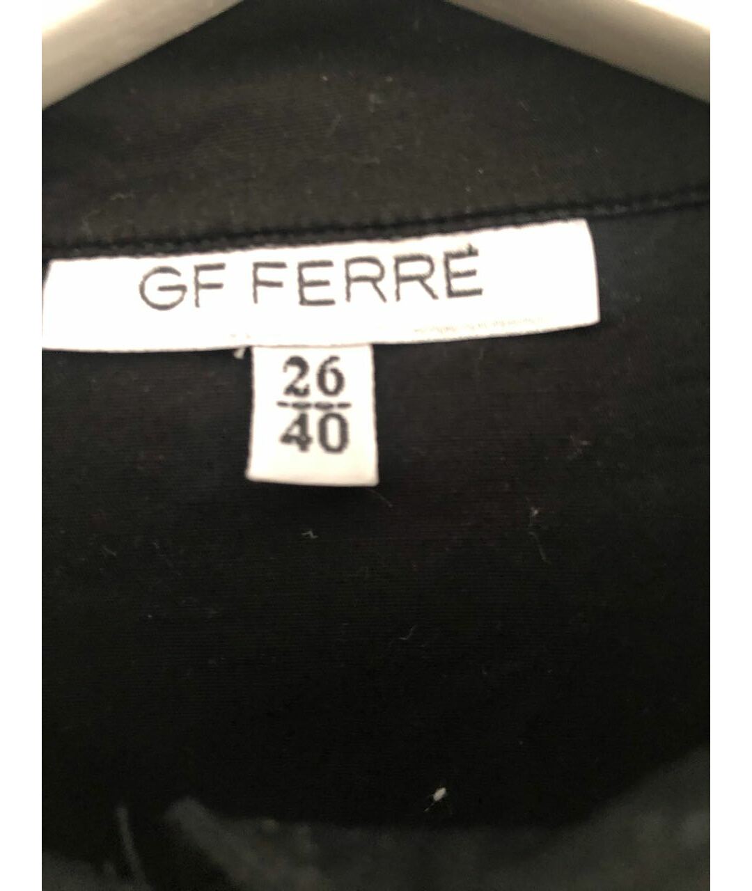 GIANFRANCO FERRE Черная хлопко-эластановая рубашка, фото 3