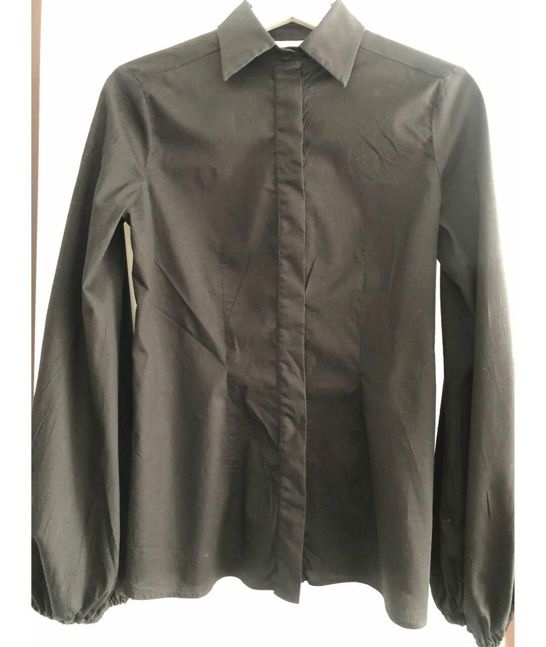 GIANFRANCO FERRE Черная хлопко-эластановая рубашка, фото 5
