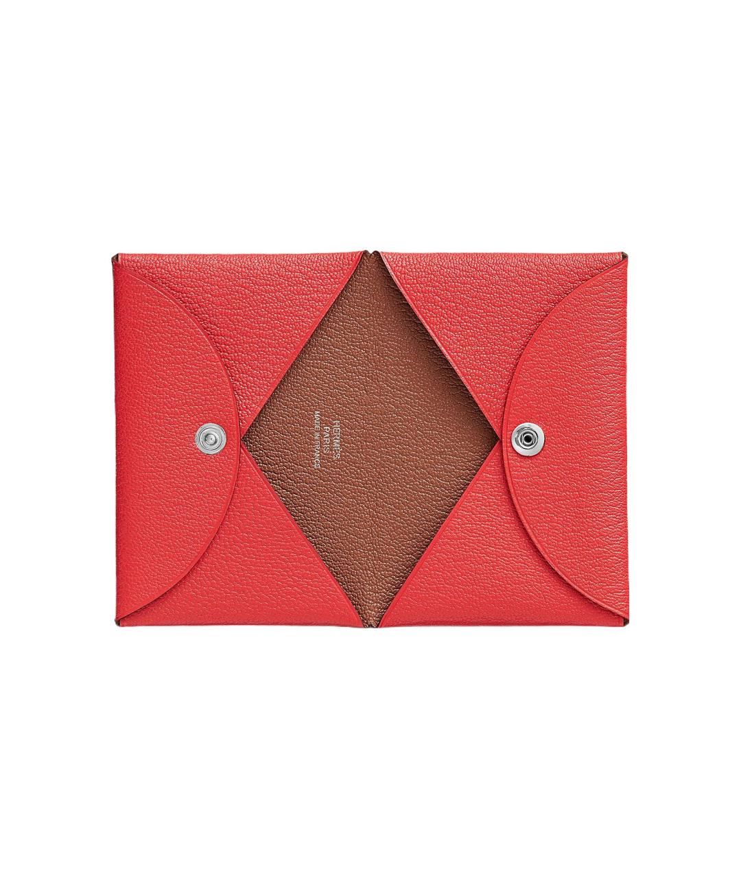 HERMES Коралловый кожаный кошелек, фото 2