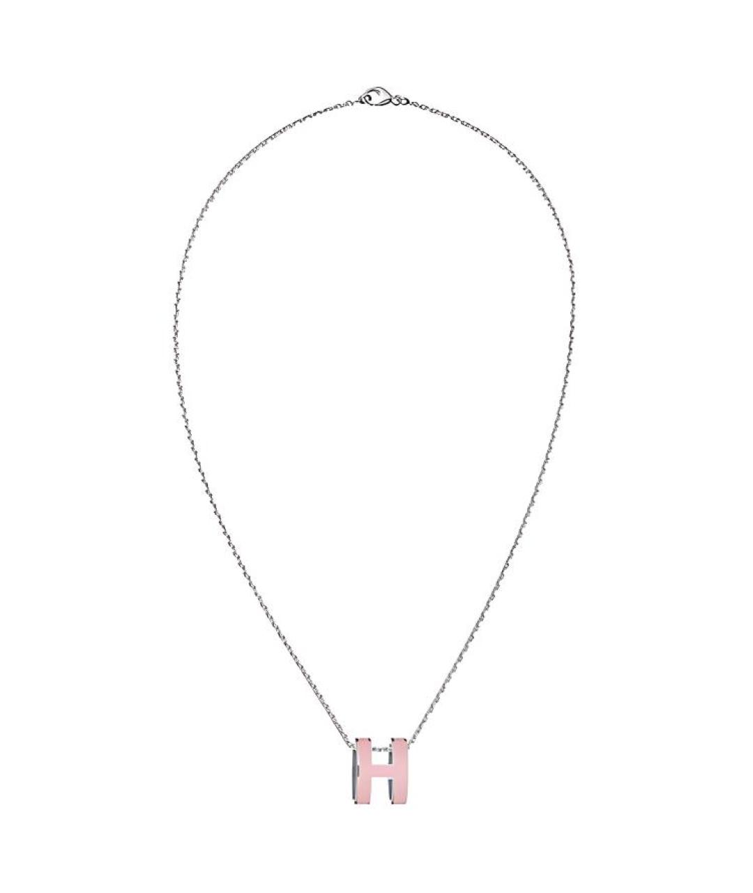 HERMES Розовая металлическая подвеска, фото 2