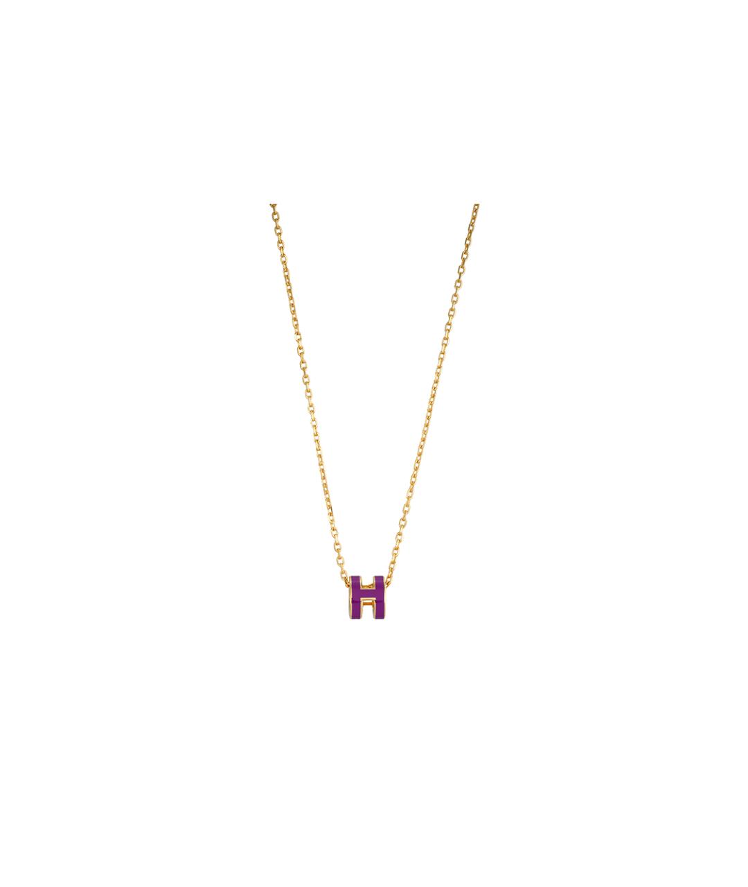 HERMES Фиолетовая металлическая подвеска, фото 1